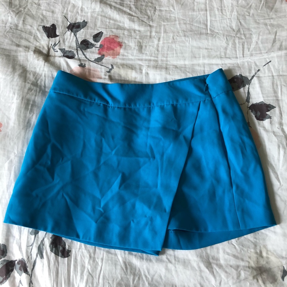 J.Crew Blue Wrap skort